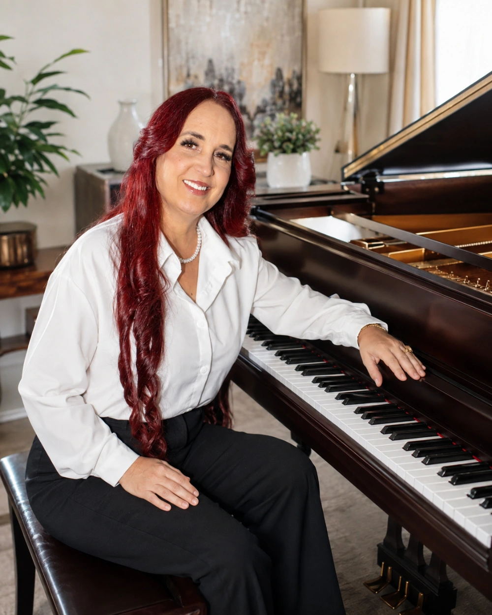 Yarima Orellana seated at the piano